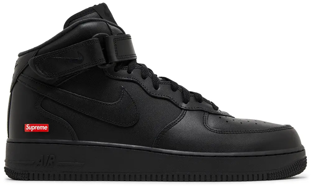 SUPREME X AIR FORCE 1 MID BOX LOGO 'BLACK'