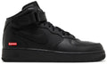 SUPREME X AIR FORCE 1 MID BOX LOGO 'BLACK'