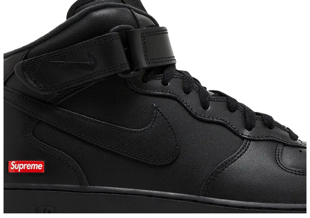 SUPREME X AIR FORCE 1 MID BOX LOGO 'BLACK'