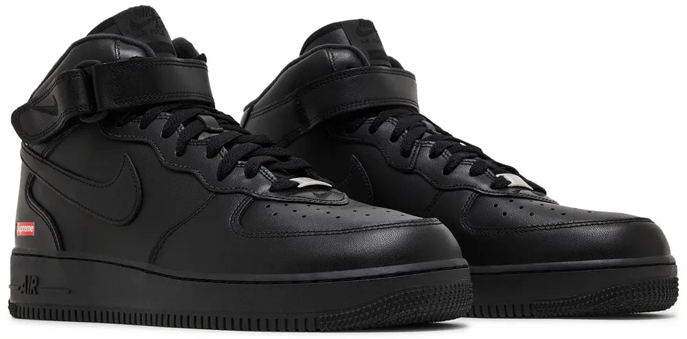 SUPREME X AIR FORCE 1 MID BOX LOGO 'BLACK'