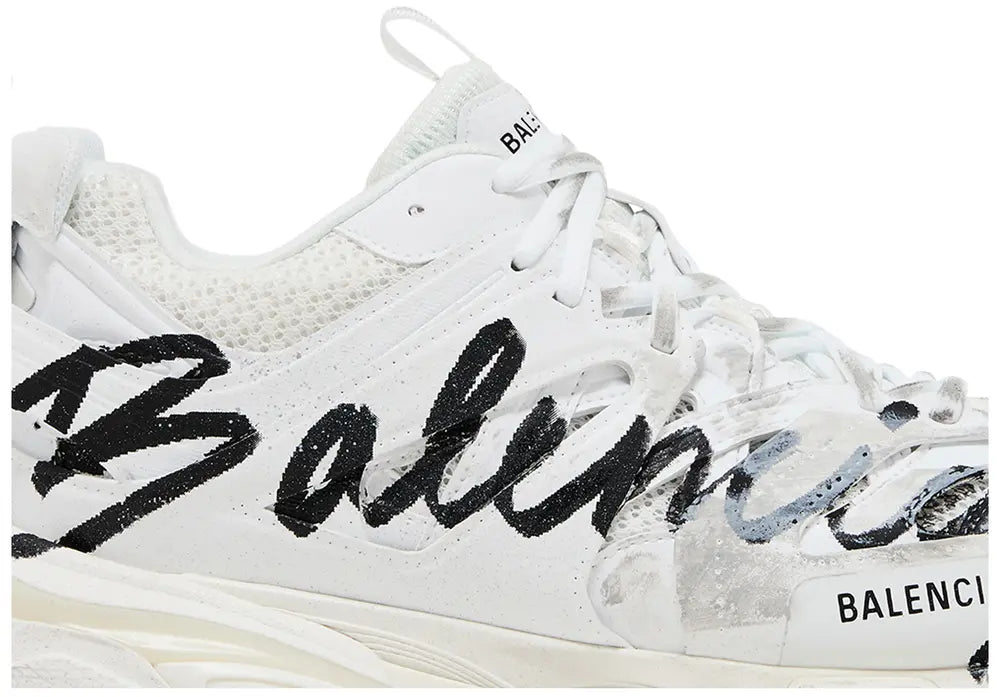 BALENCIAGA TRACK SIGNATURE SNEAKER IN WHITE
