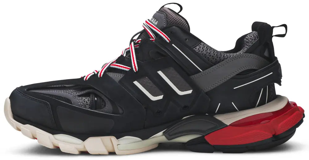 BALENCIAGA TRACK SNEAKER IN BLACK/RED