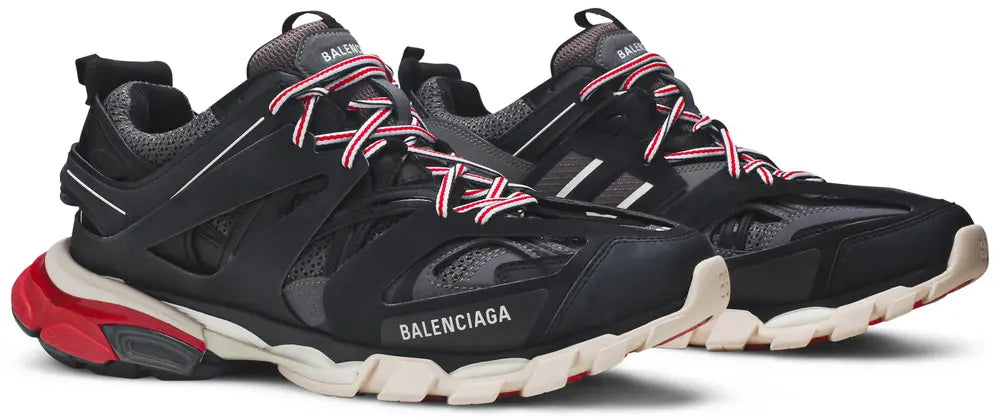 BALENCIAGA TRACK SNEAKER IN BLACK/RED