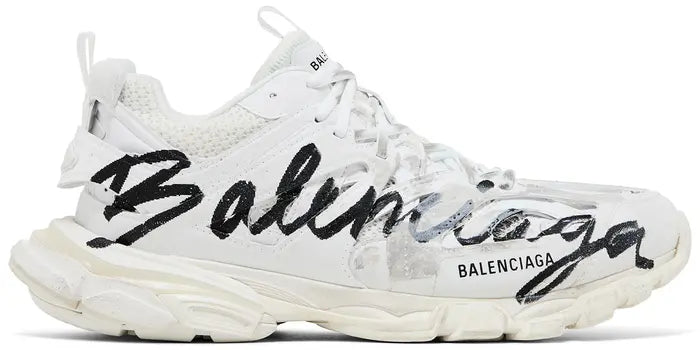 BALENCIAGA TRACK SIGNATURE SNEAKER IN WHITE