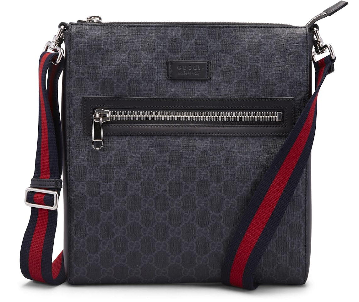 GUCCI GG SUPREME MESSENGER BAG 'BLACK/GREY'