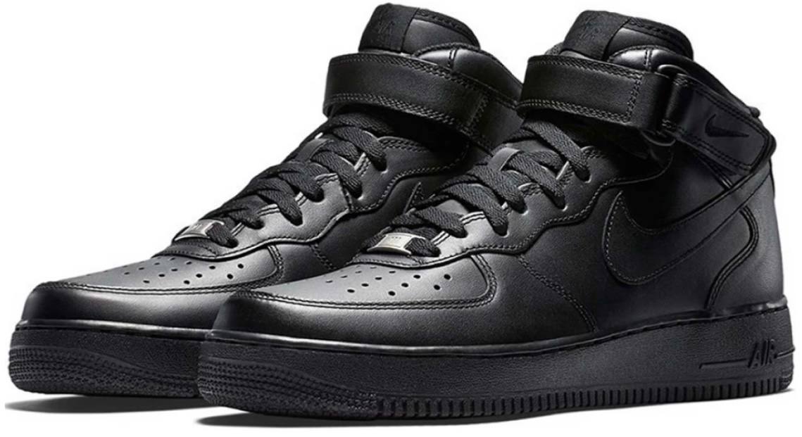 NIKE AIR FORCE 1 MID GS 'BLACK'