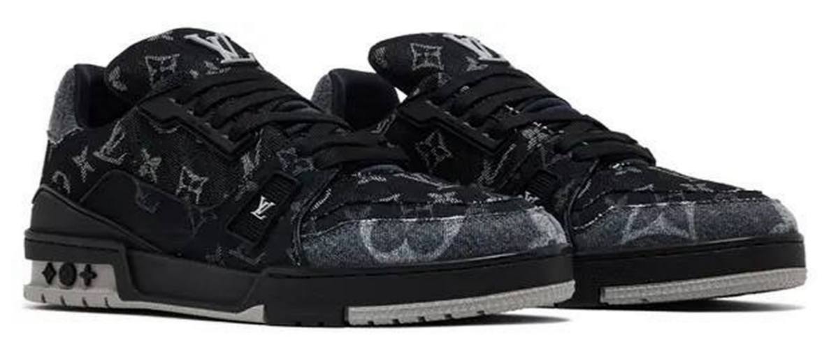LOUIS VUITTON TRAINER 'BLACK MONOGRAM'
