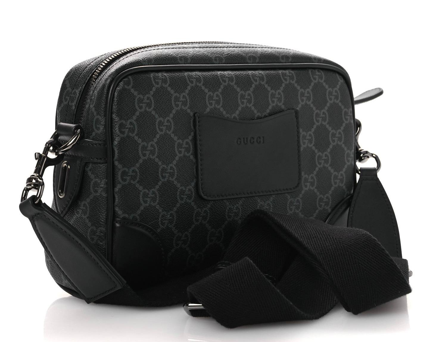 GUCCI GG SUPREME CROSSBODY BAG 'BLACK'