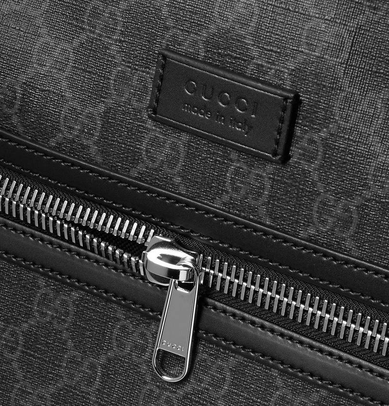 GUCCI GG SUPREME MESSENGER BAG 'BLACK/GREY'