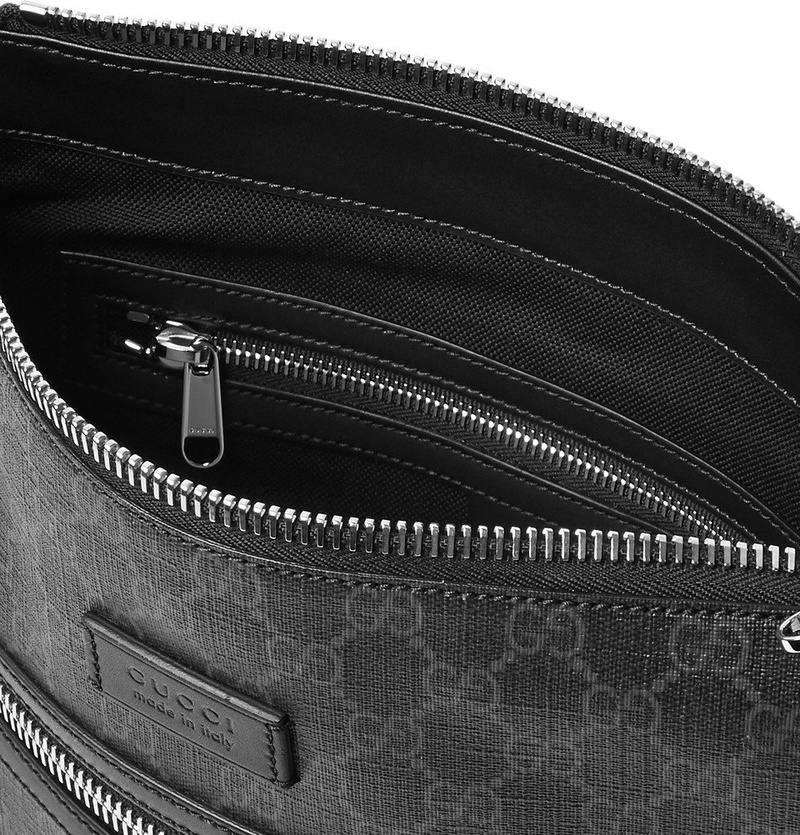 GUCCI GG SUPREME MESSENGER BAG 'BLACK/GREY'